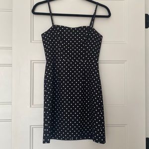 French Connection Black & White Polka Dot Mini Dress